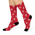 3X Splatter Socks - Red Printify