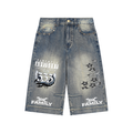 Vintage Wash Baggy Denim Shorts ODMPOD