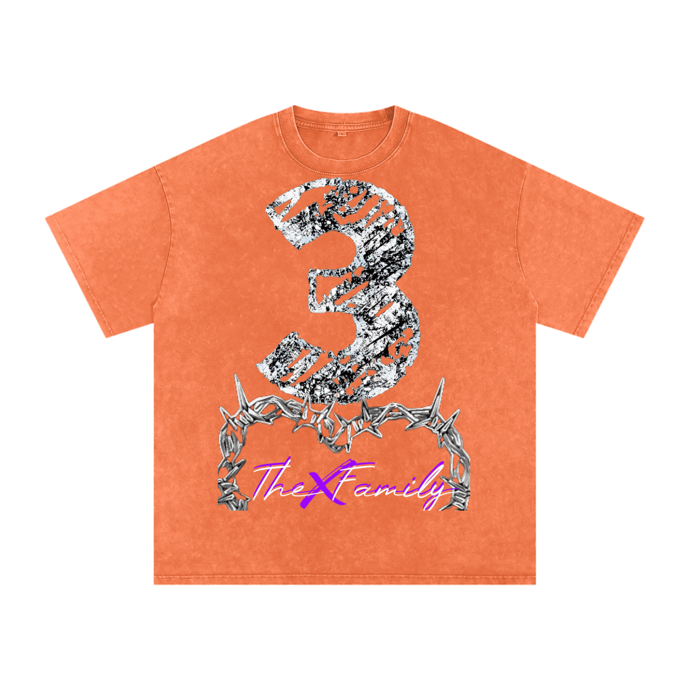 Snow Washed Oversized Cotton T-Shirt ODMPOD