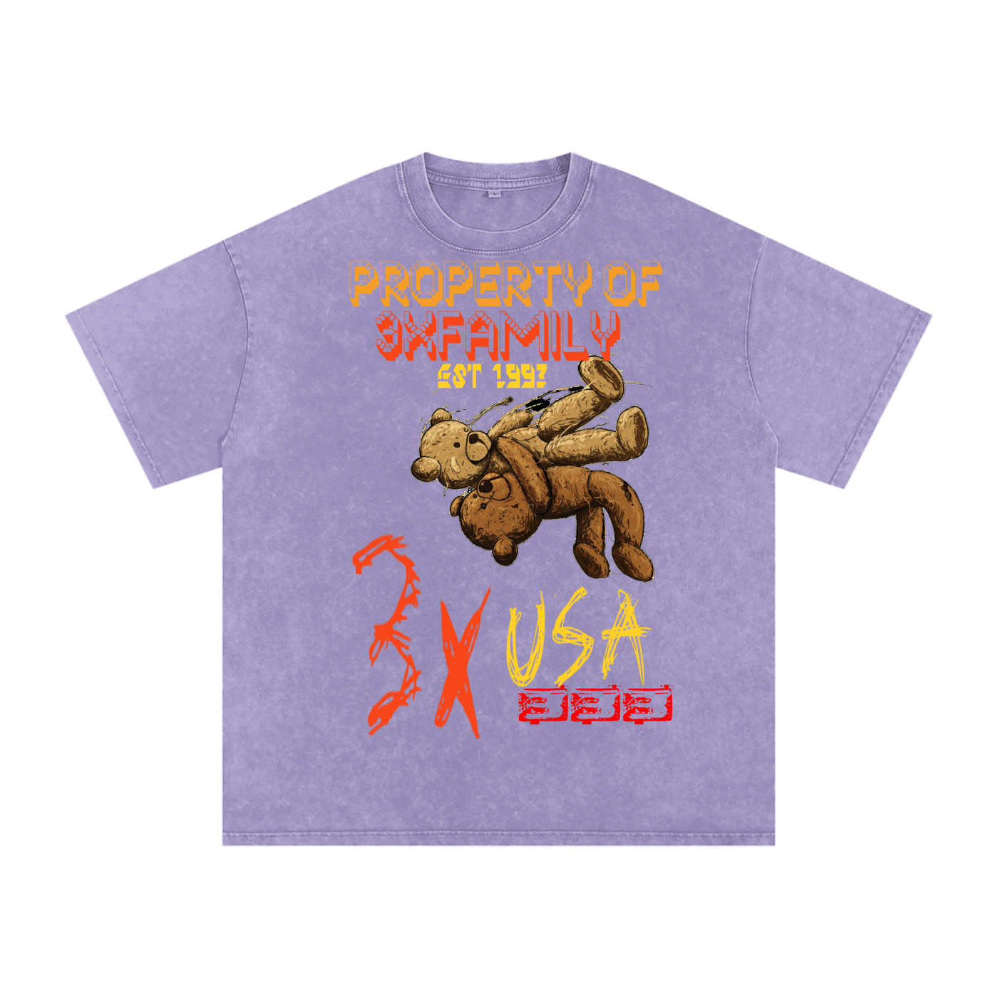 Snow Washed Oversized Cotton T-Shirt ODMPOD