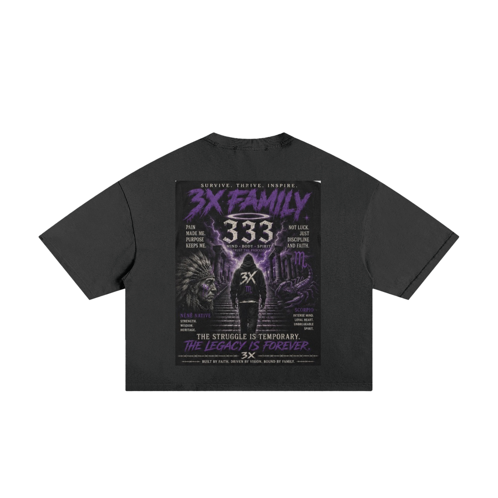 3xMadeFrom Destruction Tee Black n White (Purple ) ODMPOD