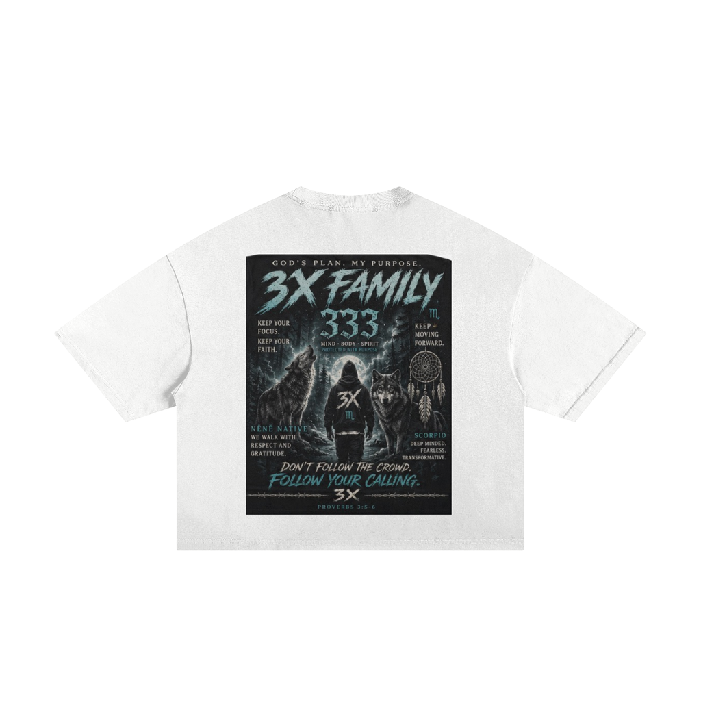 3xMadeFrom Destruction Tee Black n White (Blue ) ODMPOD