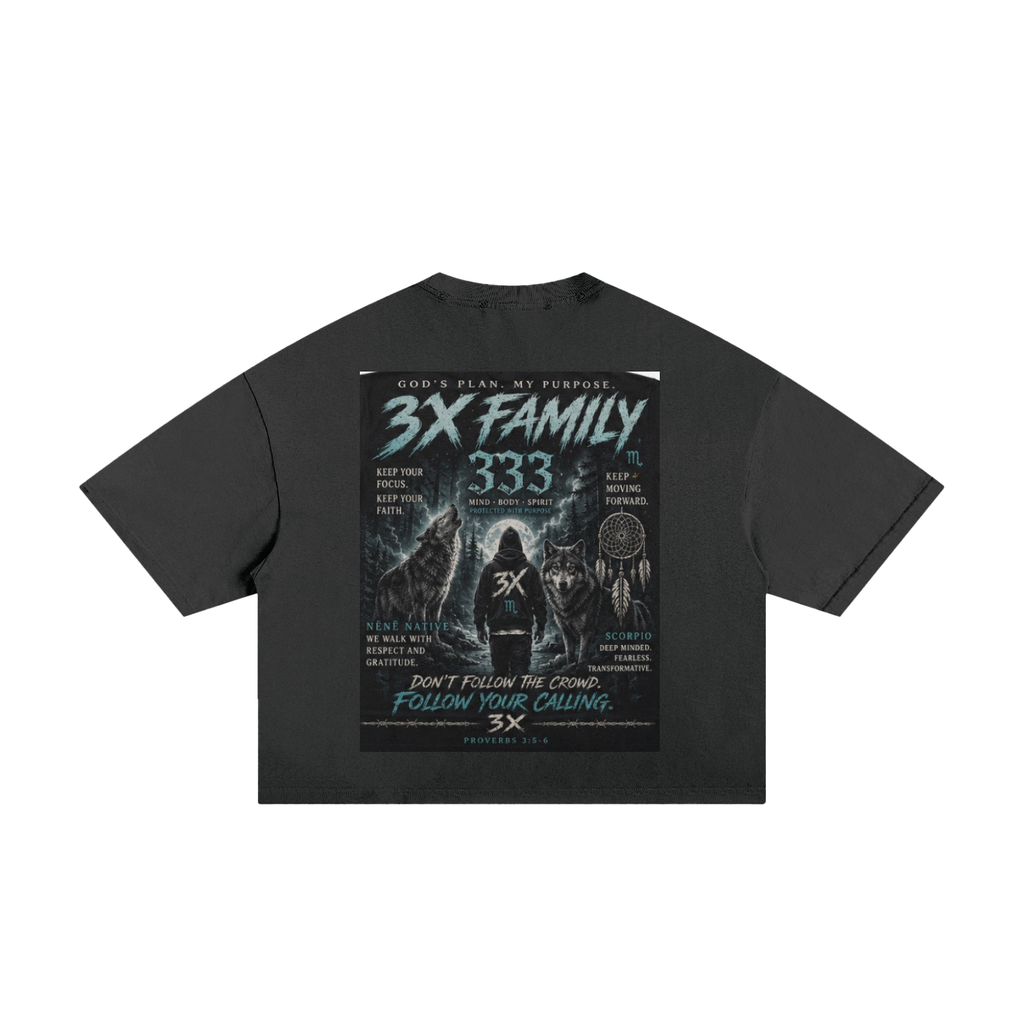 3xMadeFrom Destruction Tee Black n White (Blue ) ODMPOD